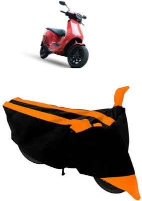 ABORDABLE Two Wheeler Cover for Ola(Electric, Black, Orange)