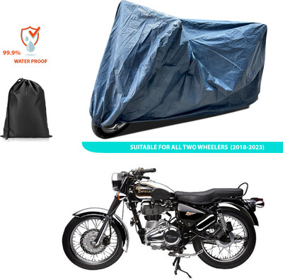 CODOKI Waterproof Two Wheeler Cover for Royal Enfield(Electra Delux, Blue)