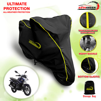 AUTOCOZEN Waterproof Two Wheeler Cover for Bajaj(Discover 150 s, Black)