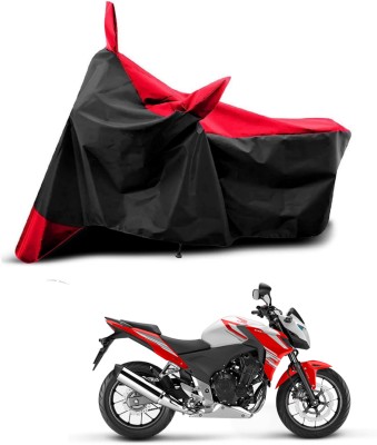 KEDIT Two Wheeler Cover for Honda(CB 400, Red, Black)