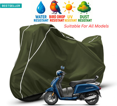 pocket bazar Waterproof Two Wheeler Cover for Hero(Destini 125, Green, White)