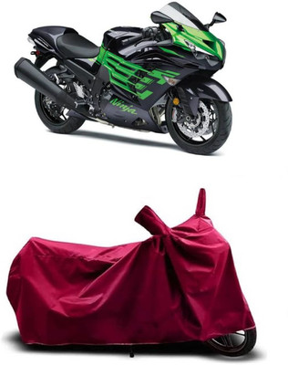 Coxtor Waterproof Two Wheeler Cover for Kawasaki(Ninja ZX 14R BS6, Maroon)