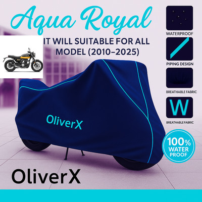 OliverX Waterproof Two Wheeler Cover for Honda(CB350RS, Blue, Red)