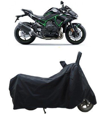 Coxtor Waterproof Two Wheeler Cover for Kawasaki(ZH2 BS6, Black)