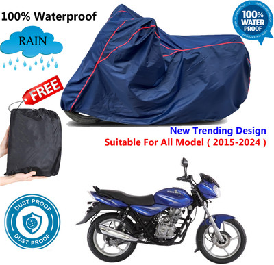 AUTOCAD Waterproof Two Wheeler Cover for Bajaj(Discover 125 DTS-i, Blue, Red)