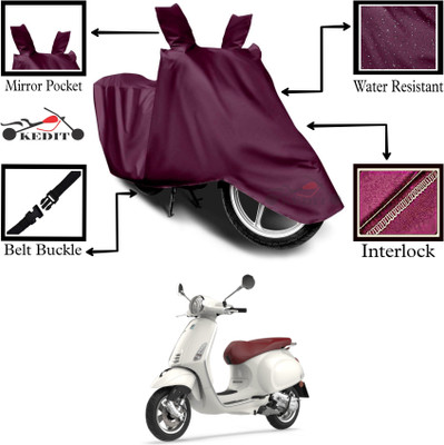 AASHTIK MART Two Wheeler Cover for Vespa(SXL 150 BS6, Maroon)