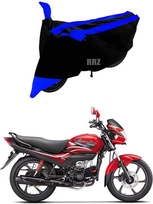 RRZ Two Wheeler Cover for Hero(Passion Pro, Black, Blue)