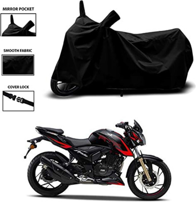 SK AUTO Waterproof Two Wheeler Cover for TVS(Apache RTR 200 4V, Black)