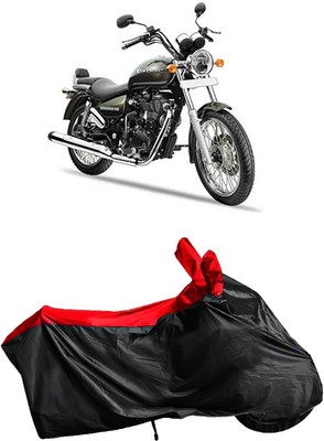 Autofly Waterproof Two Wheeler Cover for Royal Enfield(Thunderbird 500, Red, Black)