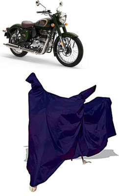 Amexride Two Wheeler Cover for Royal Enfield(Classic 350, Blue)