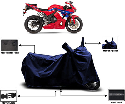Amexride Two Wheeler Cover for Honda(CBR 600 RR, Blue)