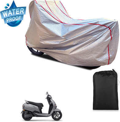 PAGORA Waterproof Two Wheeler Cover for TVS(iQube Electric, Silver)
