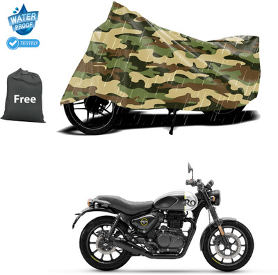 PAGORA Waterproof Two Wheeler Cover for Royal Enfield(Hunter 350, Yellow)