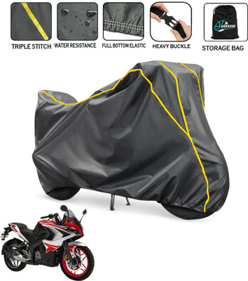 AUTOBIRSA Waterproof Two Wheeler Cover for Bajaj(Pulsar SS400, Grey)