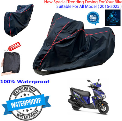 OliverX Waterproof Two Wheeler Cover for Yamaha(Cygnus Ray ZR BS6, Black)
