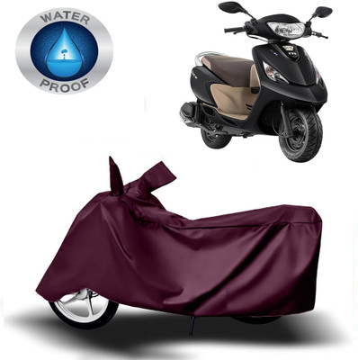 DeepShakshi AUTOMOTIVE Waterproof Two Wheeler Cover for TVS(Scooty Zest, Maroon)
