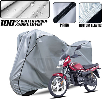 xodi Waterproof Two Wheeler Cover for Bajaj(Platina, Silver, Black)