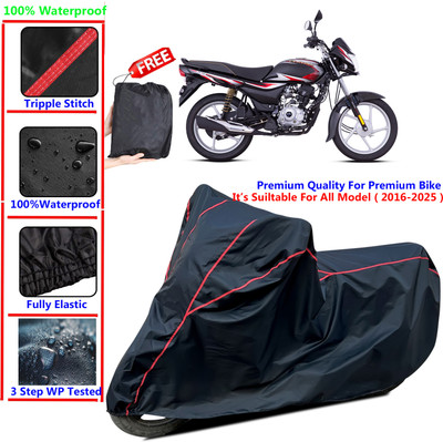 SThanaveX Waterproof Two Wheeler Cover for Bajaj(Platina 100, Black)