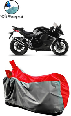 APNEK Waterproof Two Wheeler Cover for Hyosung(GT250R, Grey, Red)