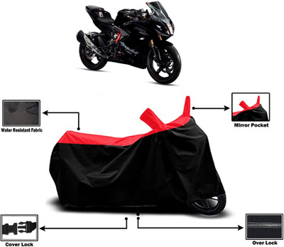 Amexride Two Wheeler Cover for TVS(Apache RTR 310 BS6, Red)