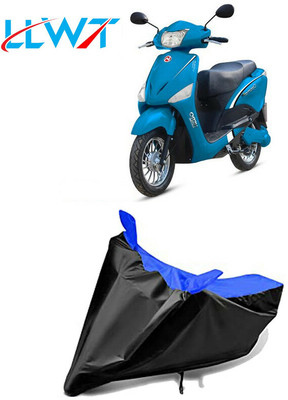 KPIND Waterproof Two Wheeler Cover for Hero Electric(Electric Optima, Black, Blue)