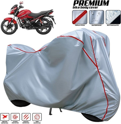 xodi Waterproof Two Wheeler Cover for Hero(Glamour FI, Silver, Red, Multicolor)