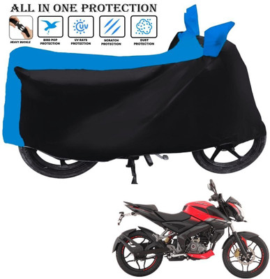 AUTOCAD Waterproof Two Wheeler Cover for Bajaj(Pulsar 180NS BS6, Black, Blue)