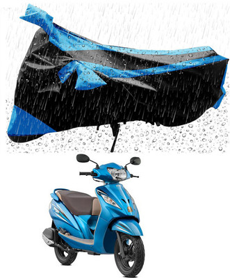 APNEK Two Wheeler Cover for TVS(Wego, Blue, Black)