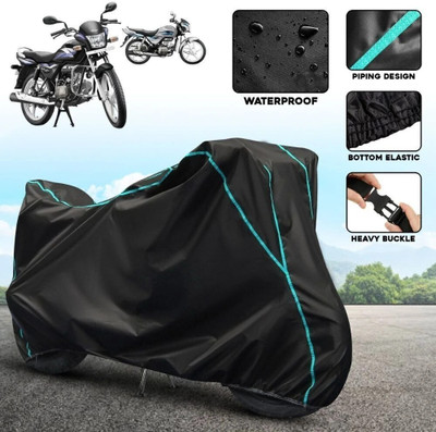 xodi Waterproof Two Wheeler Cover for Hero(Splendor Pro Classic, Black, Blue, Multicolor)