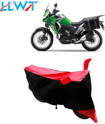 KPIND Waterproof Two Wheeler Cover for Kawasaki(Versys-X 300, Black, Red)