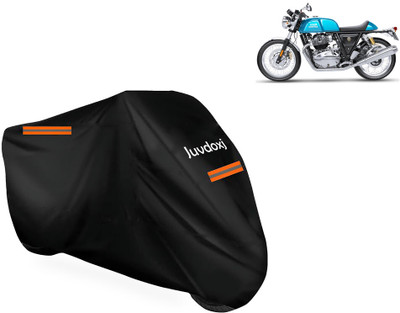 Juvdoxj Waterproof Two Wheeler Cover for Royal Enfield(Continental GT, Black)