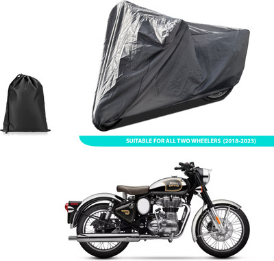 PAGORA Two Wheeler Cover for Royal Enfield(Classic Chrome, Grey)