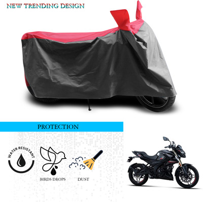 ANTHUB Waterproof Two Wheeler Cover for Bajaj(Pulsar N160, Grey, Red)
