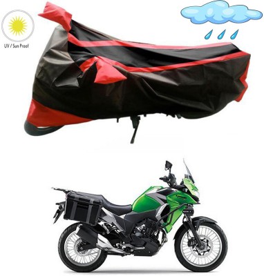 Ascension Two Wheeler Cover for Kawasaki(Versys X 300, Red, Black)