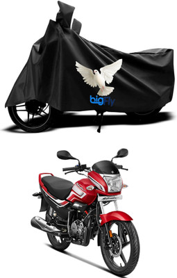 BigFly Two Wheeler Cover for Hero(MotoCorp Super Splendor, Black)