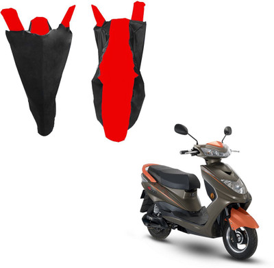 RiderShine Waterproof Two Wheeler Cover for Okinawa(Ridge Plus, Black, Red)