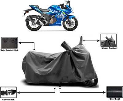Amexride Two Wheeler Cover for Suzuki(Gixxer SF 250, Grey)