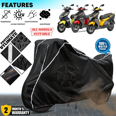AutoGalaxy Waterproof Two Wheeler Cover for TVS(NTORQ, Black, White)