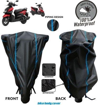 MADAFIYA Two Wheeler Cover for Yamaha(RayZR 125 Fi, Black, Blue)