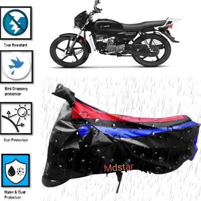 Mdstar Waterproof Two Wheeler Cover for Hero(Splendor, Black)
