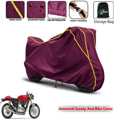 AUTOBIRSA Two Wheeler Cover for Triumph(Thruxton 1200 R, Maroon)