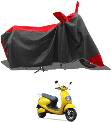 KEDIT Two Wheeler Cover for Techo Electra(Red, Black)