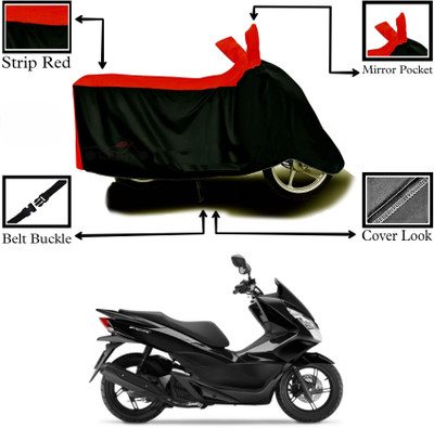 DeepShakshi AUTOMOTIVE Two Wheeler Cover for Honda(PCX 125, Red, Black)