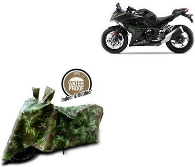 LIFELEX Waterproof Two Wheeler Cover for Kawasaki(300 BS6, Multicolor)