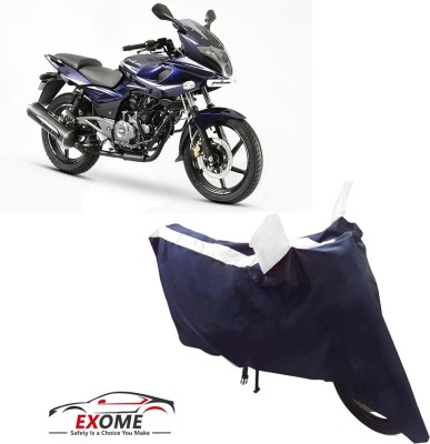 EXOME Two Wheeler Cover for Bajaj(Pulsar 220F, White, Blue)