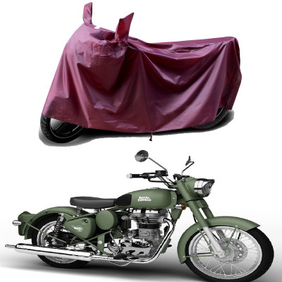 THE REAL ARV Waterproof Two Wheeler Cover for Royal Enfield(Battle, Maroon)