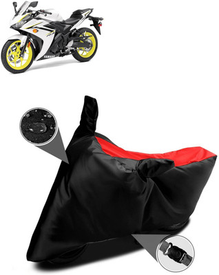 AutoGalaxy Waterproof Two Wheeler Cover for Yamaha(YZF R3, Red, Black)