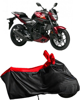 Autofly Waterproof Two Wheeler Cover for Yamaha(MT 03, Red, Black)