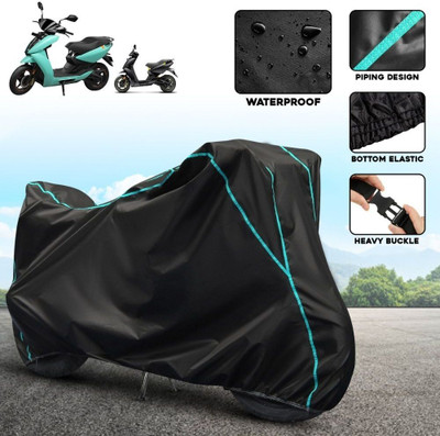 SThanaveX Waterproof Two Wheeler Cover for Ather(450, Black, Blue)