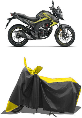 SUGASHRI Waterproof Two Wheeler Cover for Honda(CB Hornet 160, Yellow, Black)